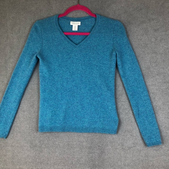 Adrienne Vittadini 100% 2-Ply Cashmere V-Neck sweater size S - Picture 1 of 7